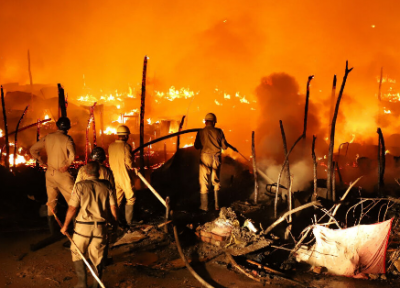 آتش سوزی بزرگ در اردوگاه مهاجران روهینگیا، صدها نفر آواره شدند