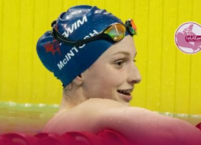 مدال نقره مسابقات جهانی شنا بر گردن نوجوان کانادایی